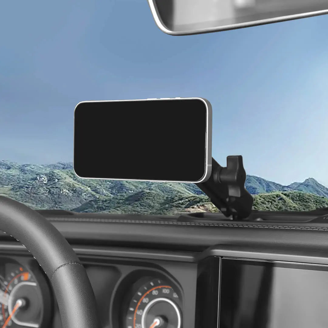 For 2024+ Jeep Wrangler JL & Gladiator JT Interior Center Console Phone Mount Magnetic Phone Holder