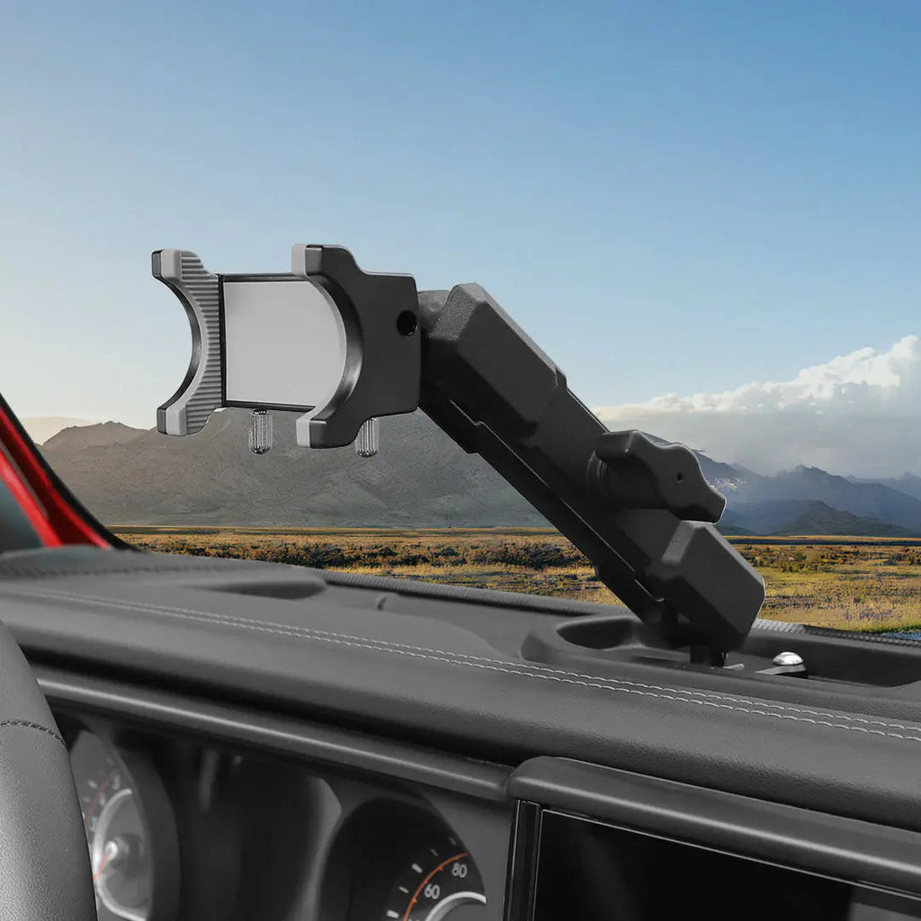 For 2024+ Jeep Wrangler JL & Gladiator JT Interior Metal Center Console Phone Holder Mount Bracket