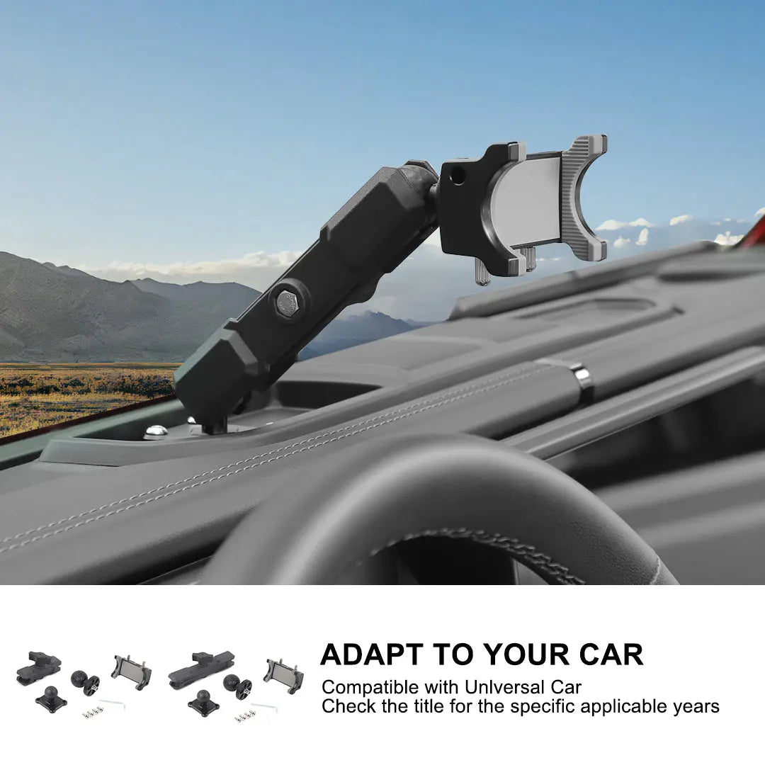 For 2024+ Jeep Wrangler JL & Gladiator JT Interior Metal Center Console Phone Holder Mount Bracket