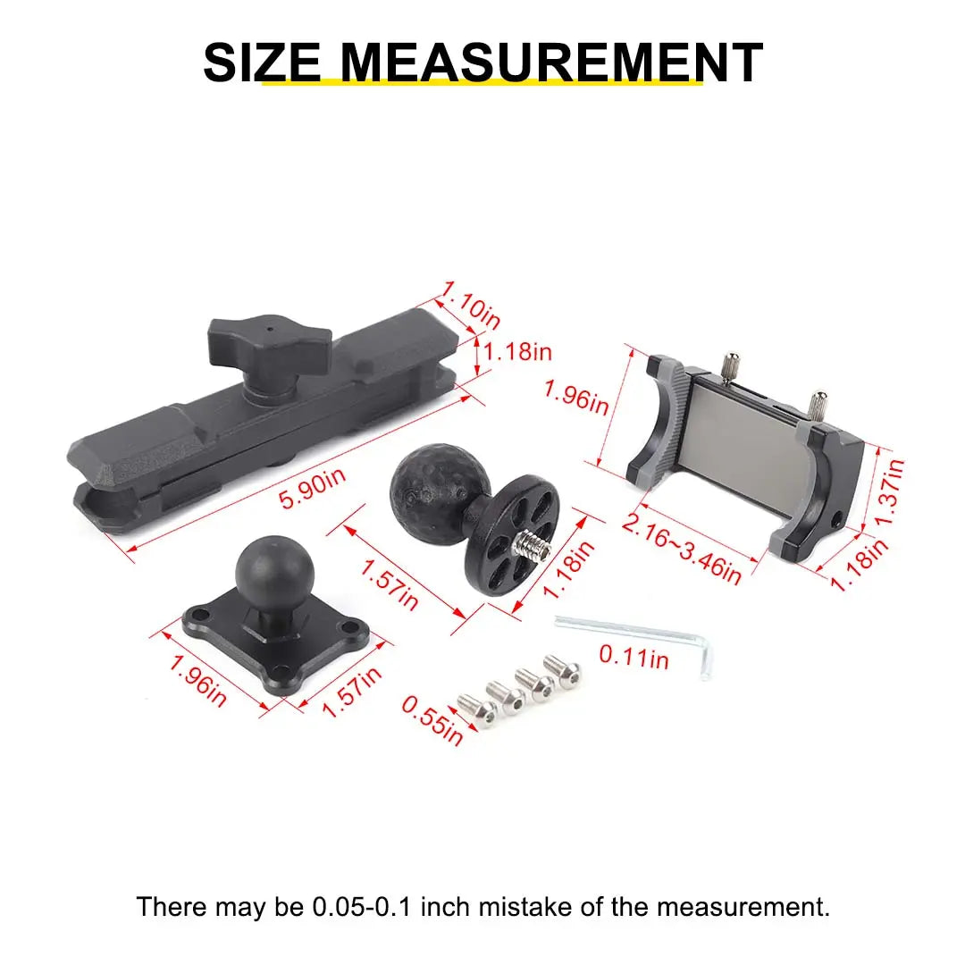 For 2024+ Jeep Wrangler JL & Gladiator JT Interior Metal Center Console Phone Holder Mount Bracket