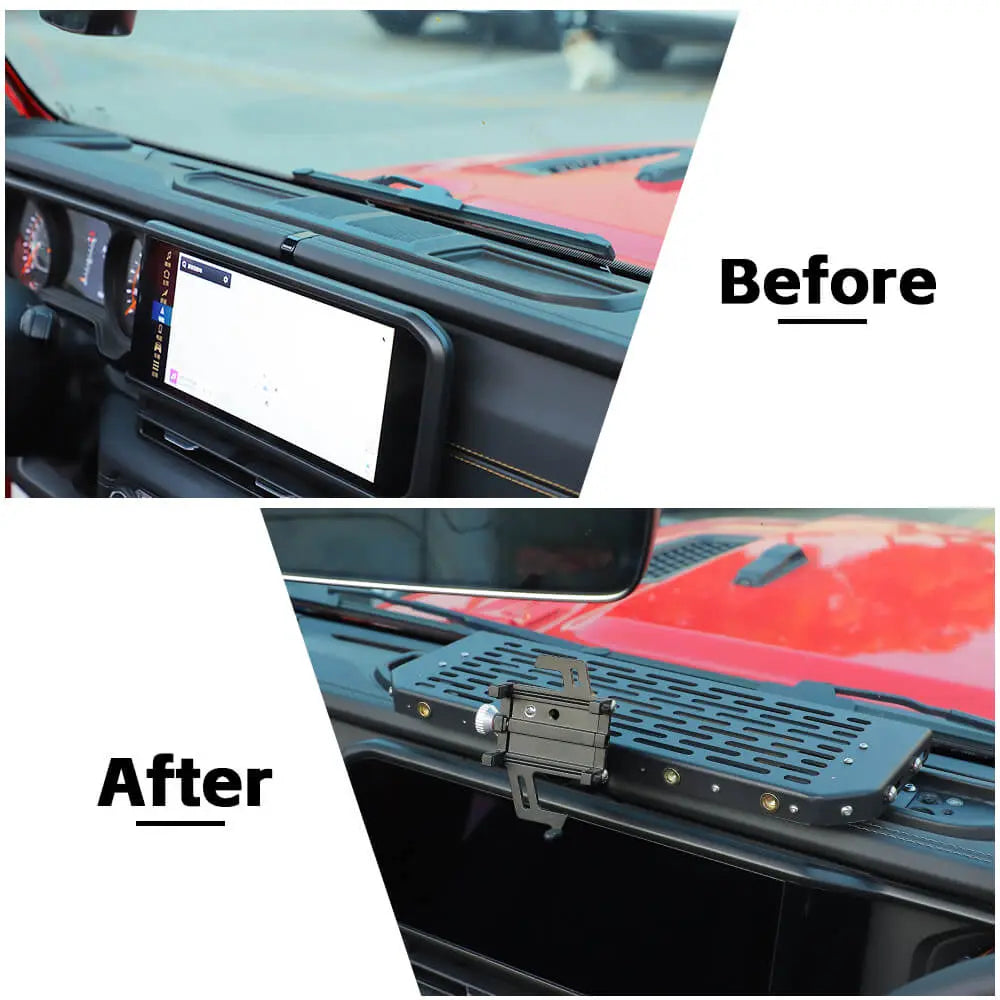 For 2024+ Jeep Wrangler JL & Gladiator JT Metal Center Console Expands Mobile Phone Holder