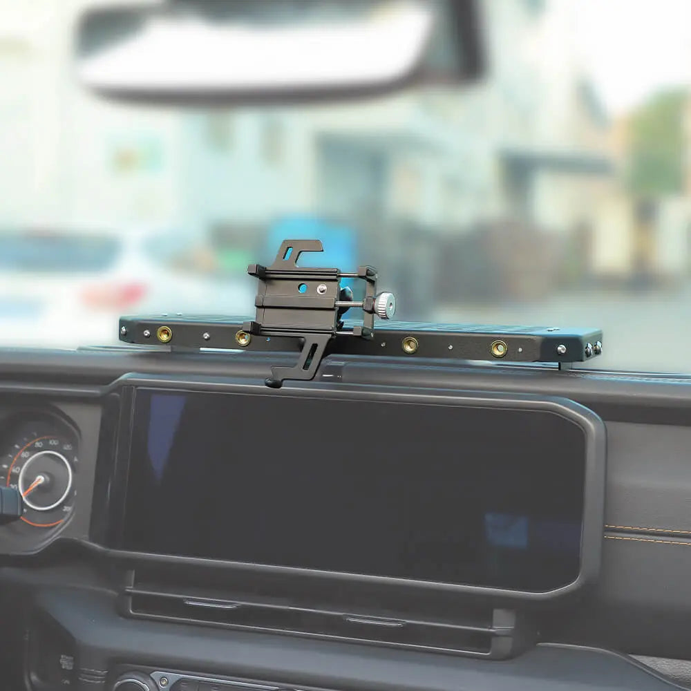 For 2024+ Jeep Wrangler JL & Gladiator JT Metal Center Console Expands Mobile Phone Holder
