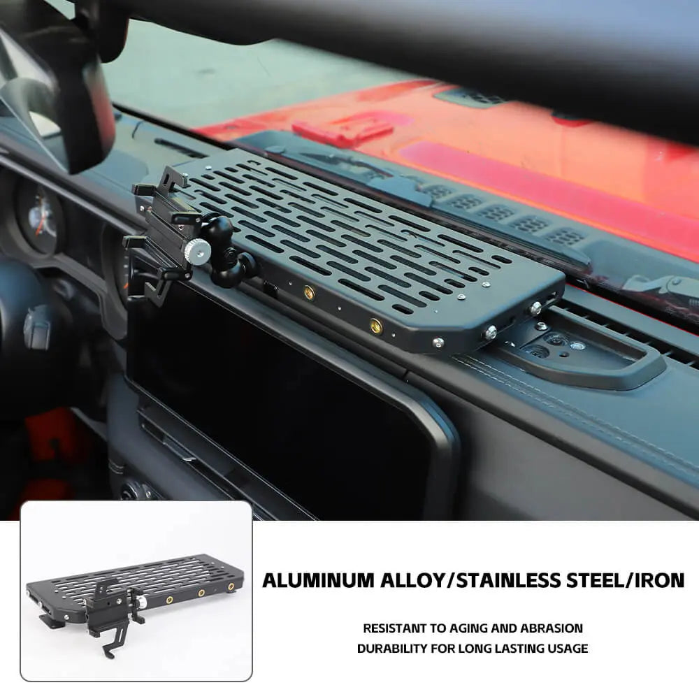 For 2024+ Jeep Wrangler JL & Gladiator JT Metal Center Console Expands Mobile Phone Holder