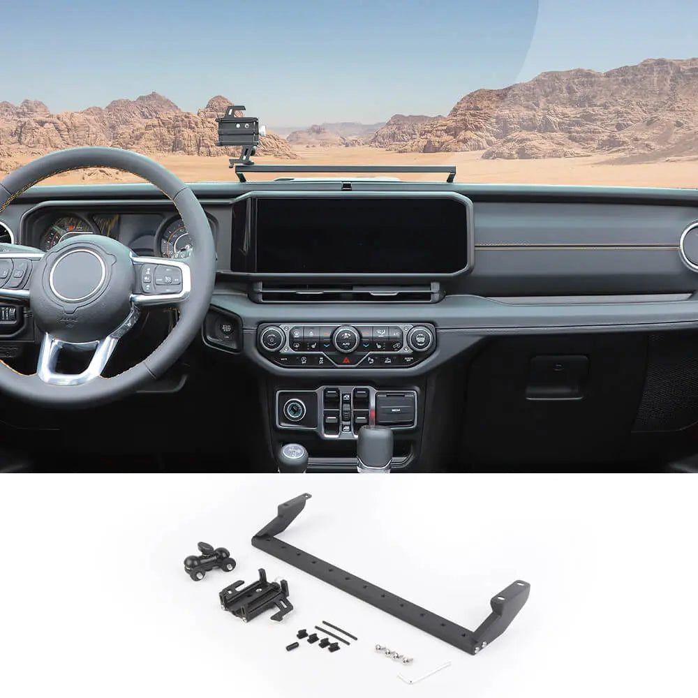 For 2024+ Jeep Wrangler JL & Gladiator JT Metal Dash Phone Holder Mount Stand