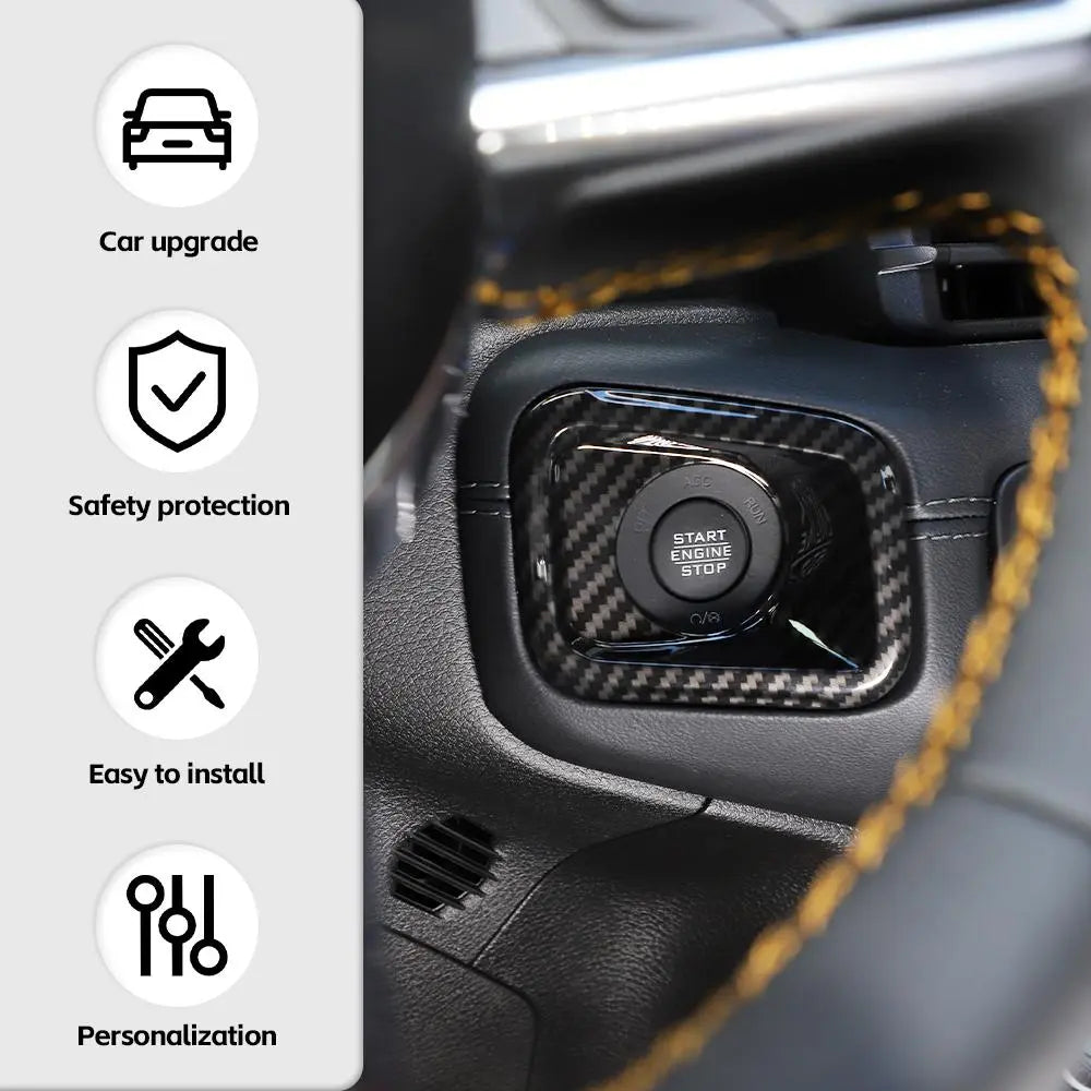 For 2024+ Jeep Wrangler JL & Gladiator JT One-Button Start Switch Cover Panel Trim