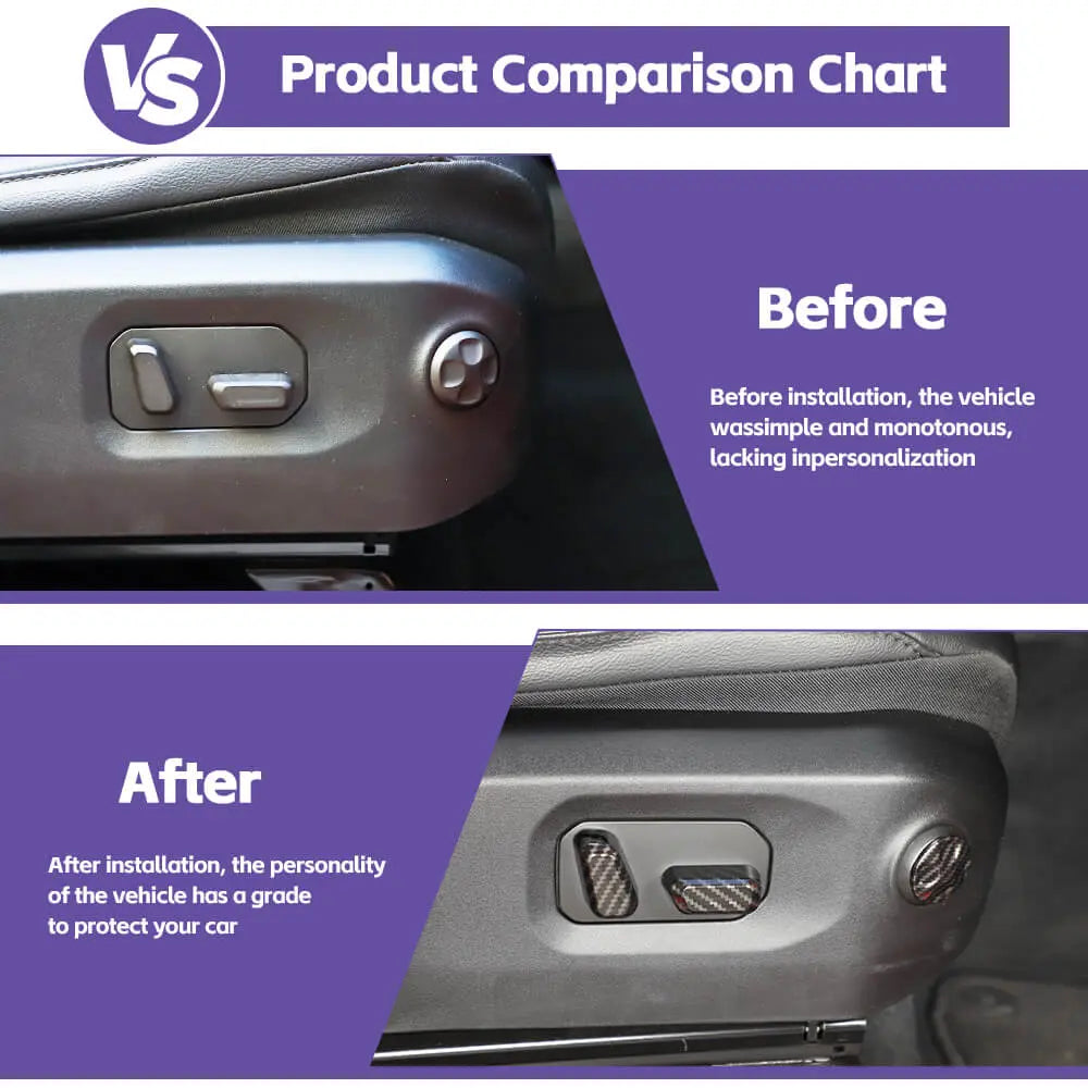 For 2024+ Jeep Wrangler JL & Gladiator JT Power Seat Adjustment Switch Trim Cover