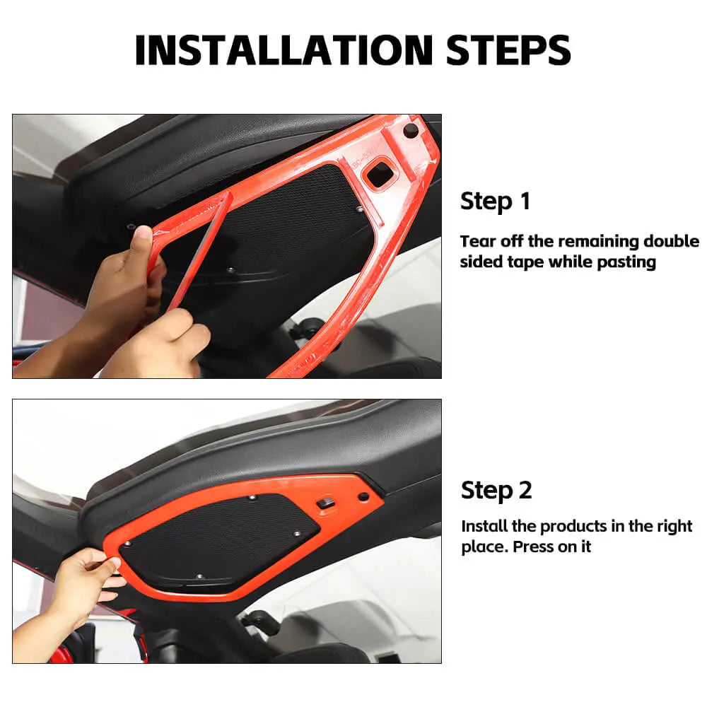 For 2024+ Jeep Wrangler JL & Gladiator JT Top Roof Speaker Stereo Cover Trim Ring