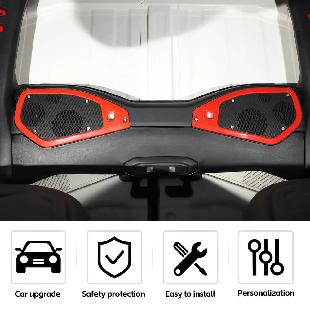 For 2024+ Jeep Wrangler JL & Gladiator JT Top Roof Speaker Stereo Cover Trim Ring