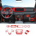 For 2024+ Jeep Wrangler JL & Gladiator JT Wheel Interior Console Dashboard Cover Trim Kit (11 pcs)