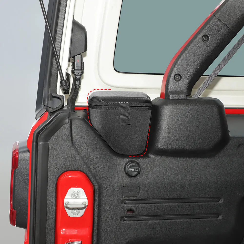 For 2024+ Jeep Wrangler JLU 4 Door Rear Trunk Side Storage Bag Pockets Box (2 pcs)