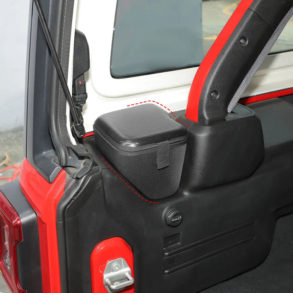 For 2024+ Jeep Wrangler JLU 4 Door Rear Trunk Side Storage Bag Pockets Box (2 pcs)
