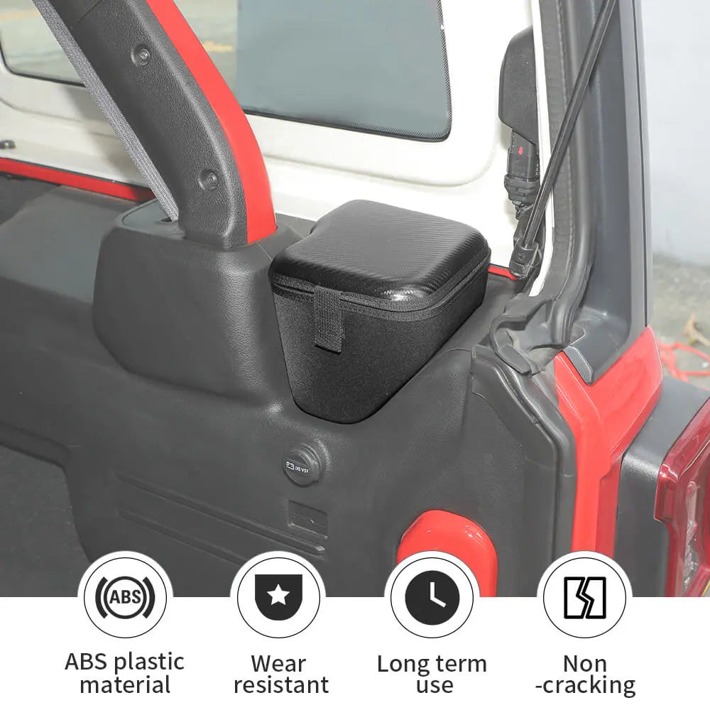 For 2024+ Jeep Wrangler JLU 4 Door Rear Trunk Side Storage Bag Pockets Box (2 pcs)