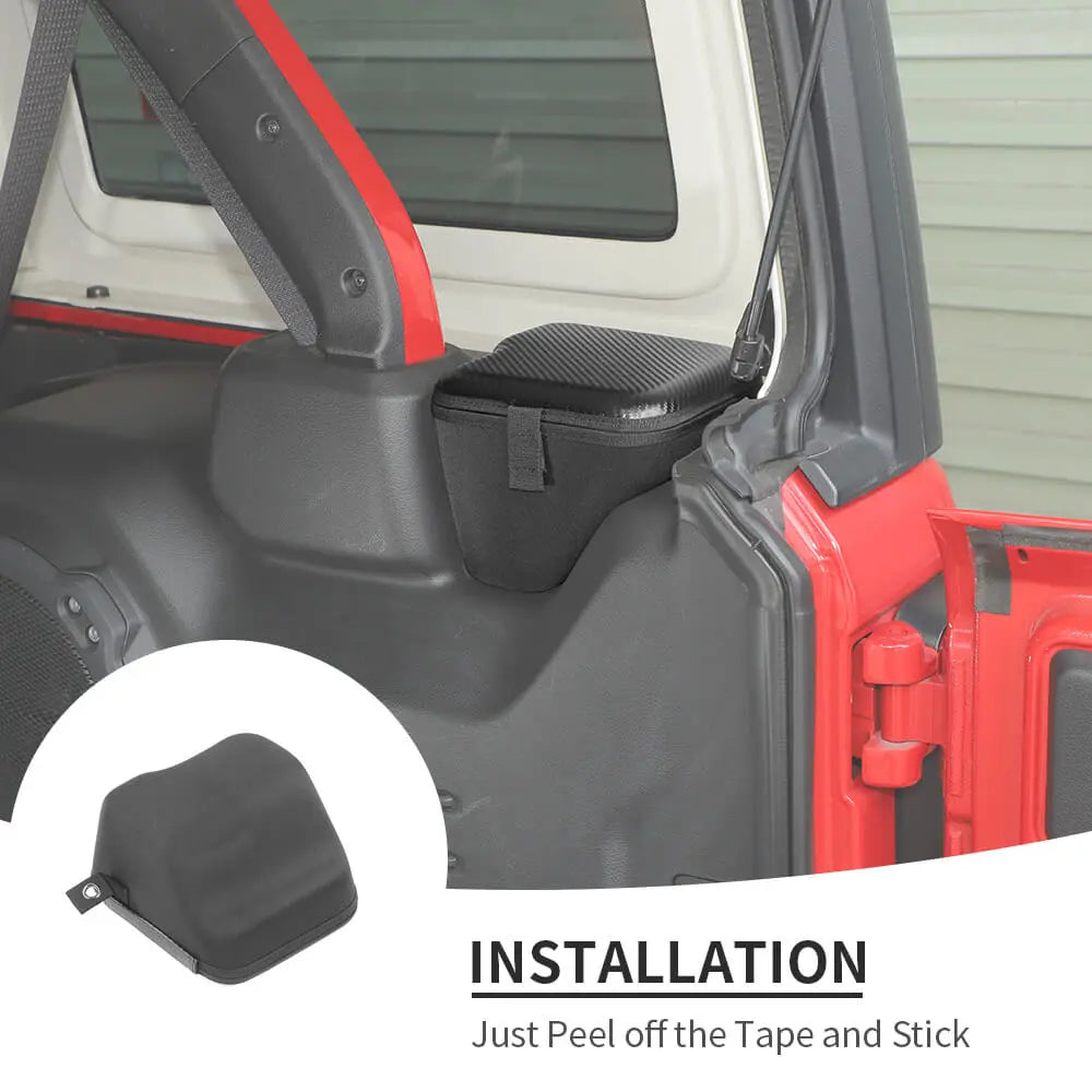 For 2024+ Jeep Wrangler JLU 4 Door Rear Trunk Side Storage Bag Pockets Box (2 pcs)