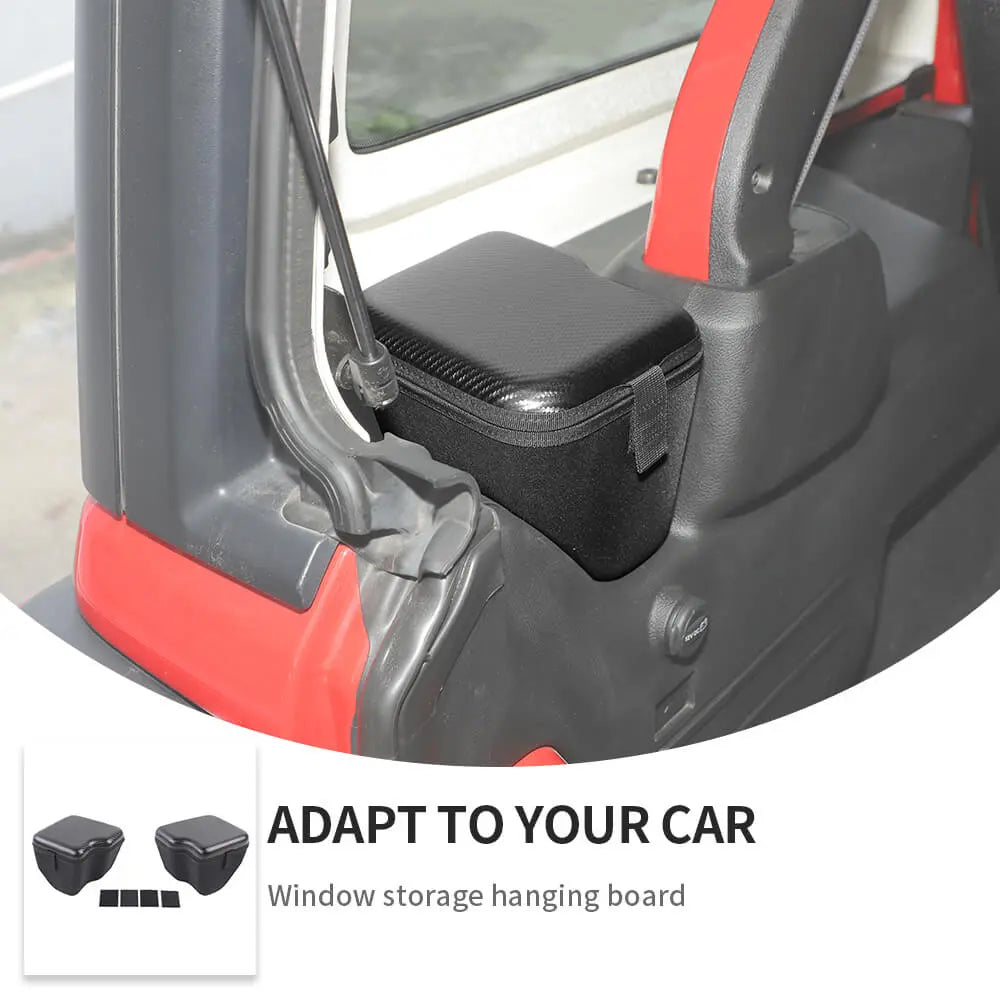 For 2024+ Jeep Wrangler JLU 4 Door Rear Trunk Side Storage Bag Pockets Box (2 pcs)