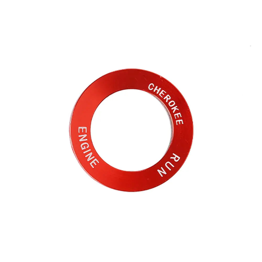 For Jeep 14+ Cherokee/ 2014-2021 Grand Cherokee WK2 Engine Start Stop Button Ring & Cap Cover Trim
