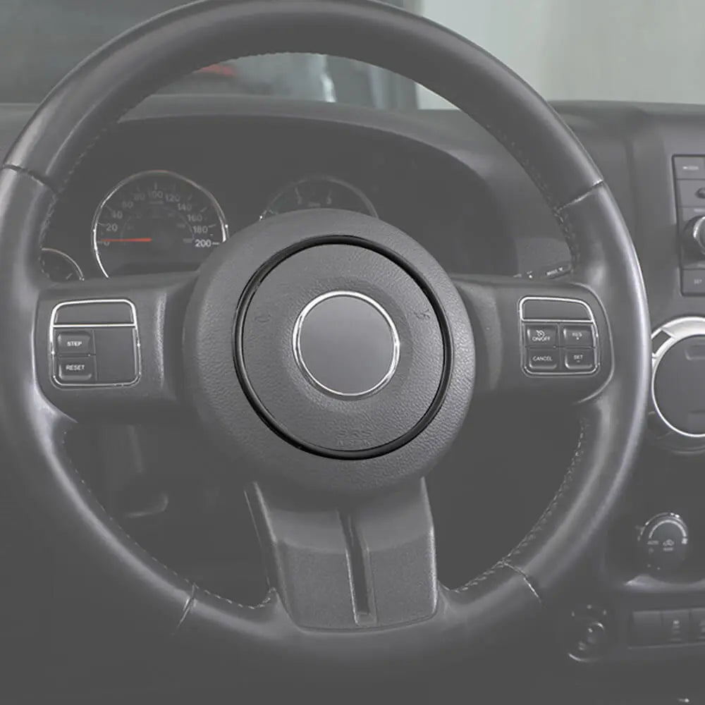 For Jeep 2011-2018 Wrangler JK /2011-2013 Grand Cherokee/2010-2015 Compass/ 2011-2015 Patriot Steering Wheel Center Cover Trim Ring