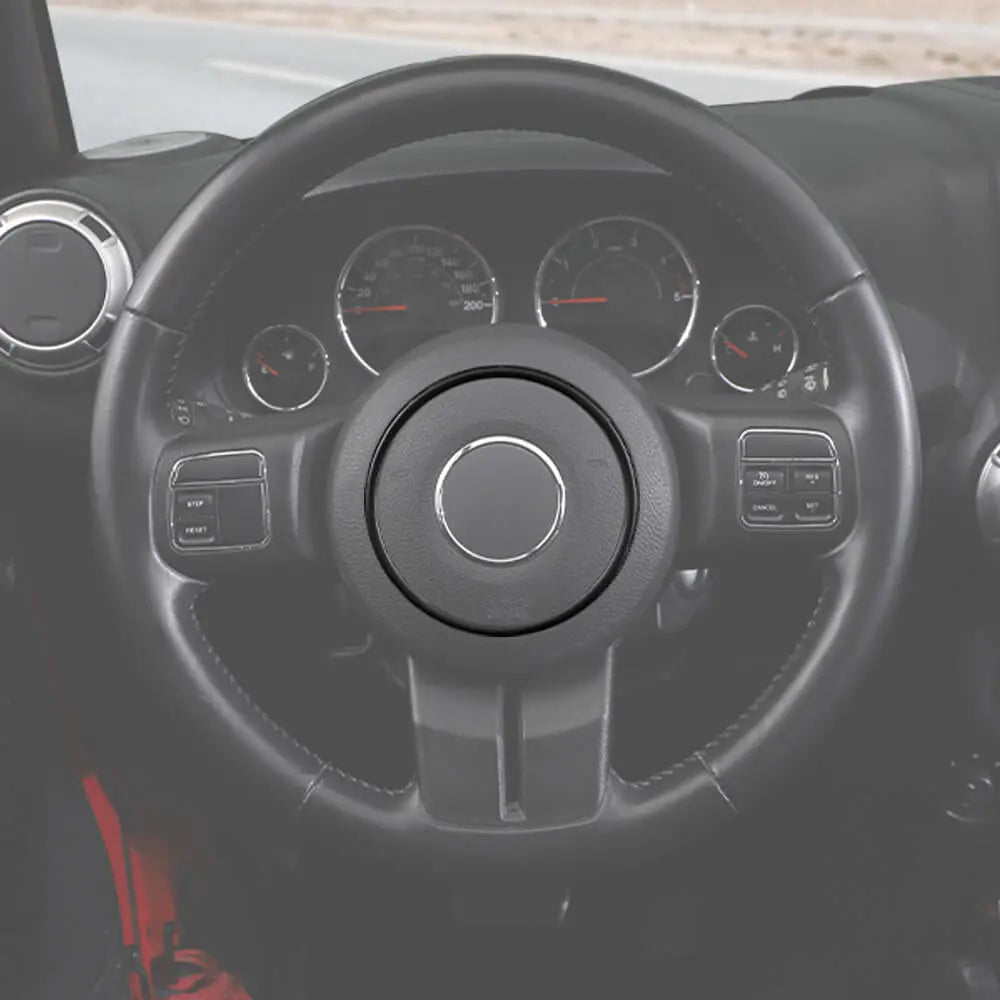 For Jeep 2011-2018 Wrangler JK /2011-2013 Grand Cherokee/2010-2015 Compass/ 2011-2015 Patriot Steering Wheel Center Cover Trim Ring