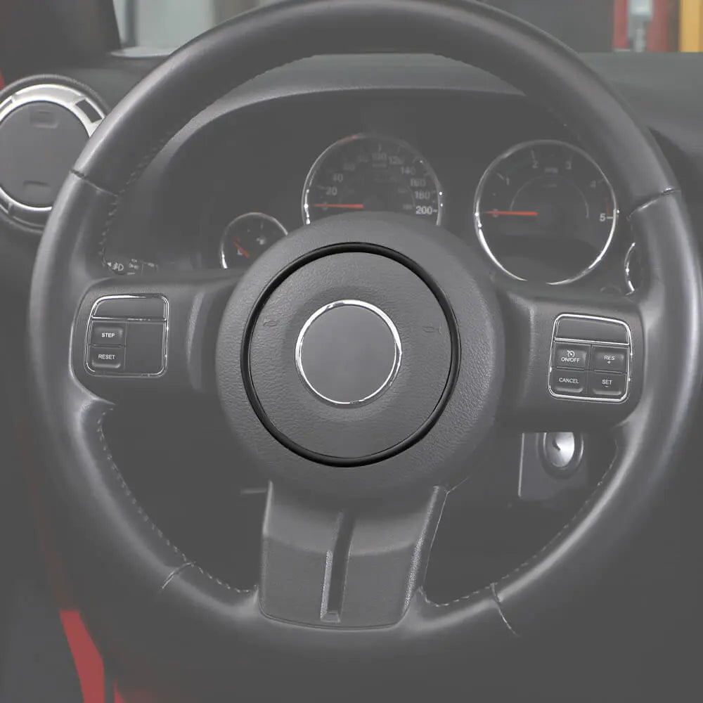 For Jeep 2011-2018 Wrangler JK /2011-2013 Grand Cherokee/2010-2015 Compass/ 2011-2015 Patriot Steering Wheel Center Cover Trim Ring