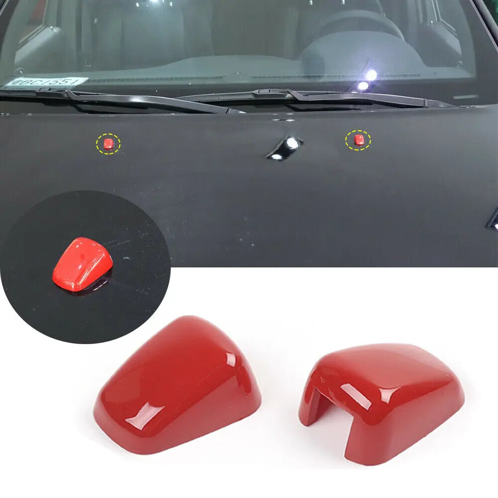 For Jeep 2011-2021 Grand Cherokee/ 14+ Cherokee/ 08+ Compass/ 11-15 Patriot Wiper Water Spray Nozzle Cover Trim