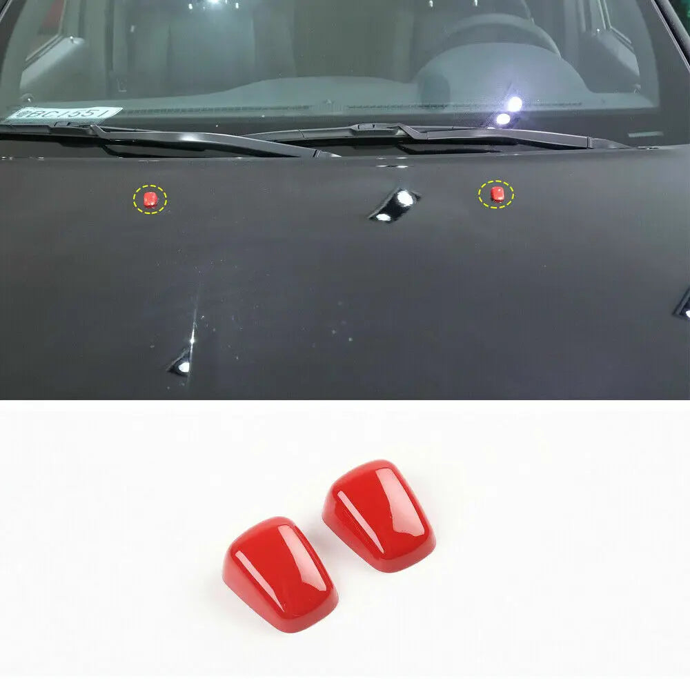 For Jeep 2011-2021 Grand Cherokee/ 14+ Cherokee/ 08+ Compass/ 11-15 Patriot Wiper Water Spray Nozzle Cover Trim