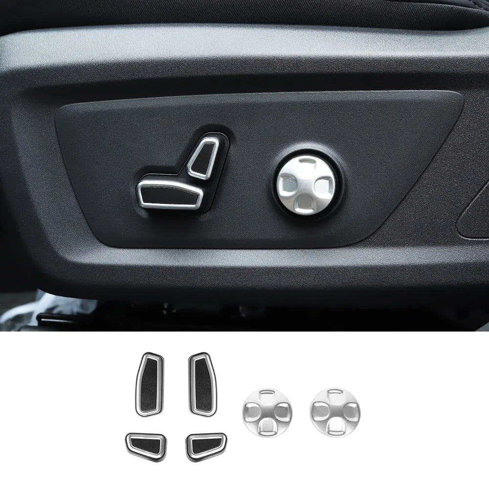 For Jeep 2011-2021 Grand Cherokee WK2 / 2014+ Cherokee 6 PCS Seat Adjustment Button Switch Cover Trim