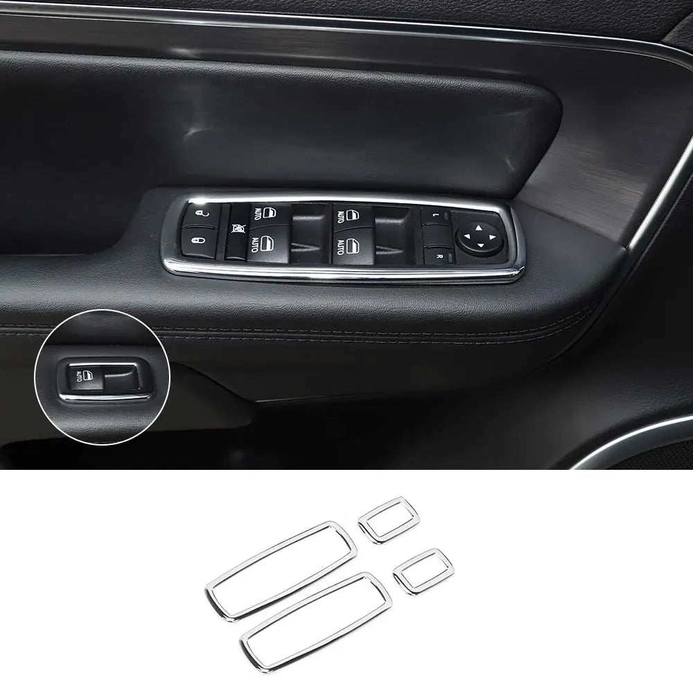 For Jeep 2011-2021 Grand Cherokee WK2/ 2014+ Cherokee  Interior Door Window Switch Cover Trim