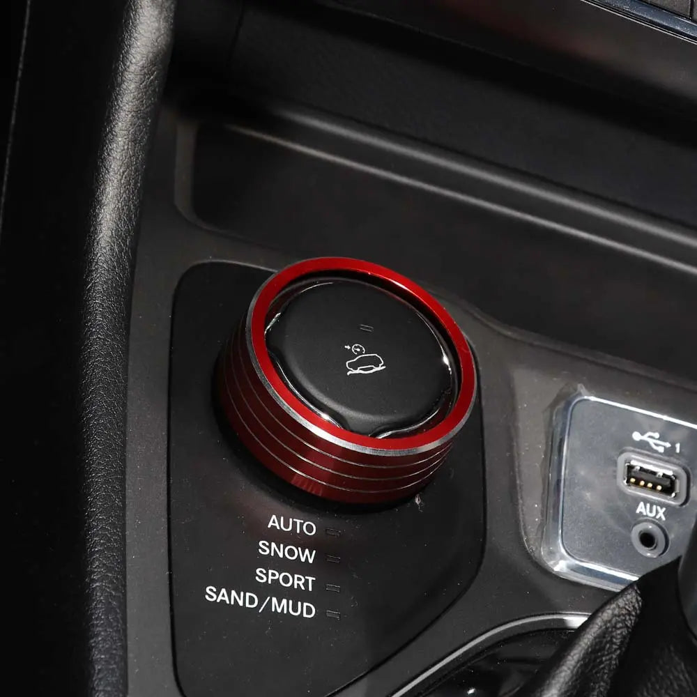 For Jeep 2015+ Renegade/ 2014+ Cherokee/ 2017-2021 Compass Four-wheel Drive 4WD Switch Knob Trim Ring