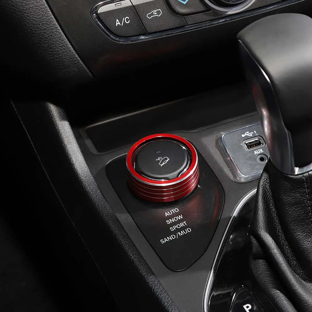 For Jeep 2015+ Renegade/ 2014+ Cherokee/ 2017-2021 Compass Four-wheel Drive 4WD Switch Knob Trim Ring