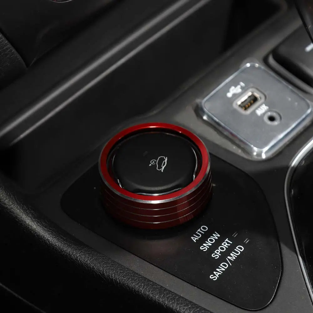 For Jeep 2015+ Renegade/ 2014+ Cherokee/ 2017-2021 Compass Four-wheel Drive 4WD Switch Knob Trim Ring