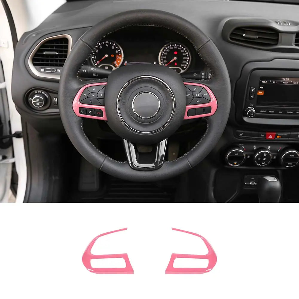 For Jeep 2015+ Renegade/ 2017-2021 Compass Steering Wheel Button Cover Trim Accessories