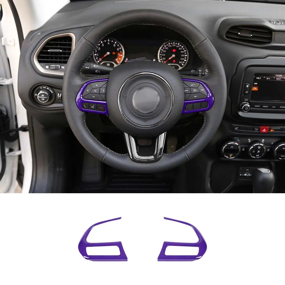For Jeep 2015+ Renegade/ 2017-2021 Compass Steering Wheel Button Cover Trim Accessories