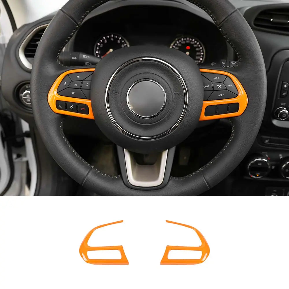 For Jeep 2015+ Renegade/ 2017-2021 Compass Steering Wheel Button Cover Trim Accessories