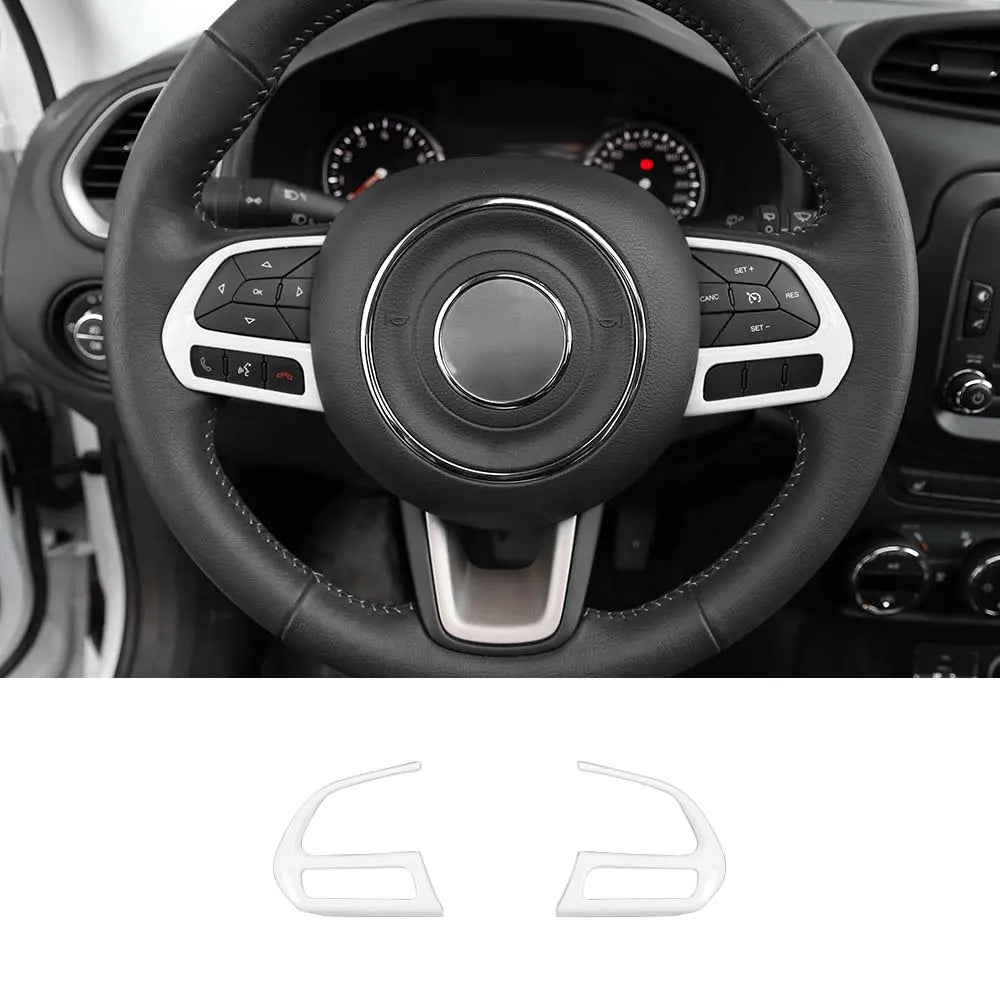For Jeep 2015+ Renegade/ 2017-2021 Compass Steering Wheel Button Cover Trim Accessories