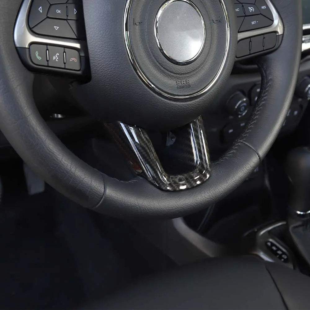 For Jeep 2015+ Renegade/ 2017-2021 Compass Steering Wheel U-Shaped Decoration Cover Trim