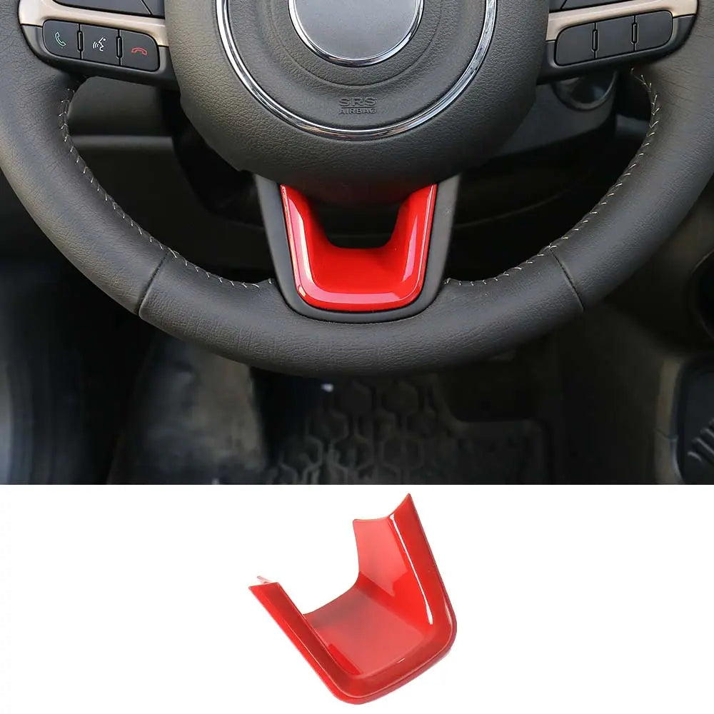 For Jeep 2015+ Renegade/ 2017-2021 Compass Steering Wheel U-Shaped Decoration Cover Trim