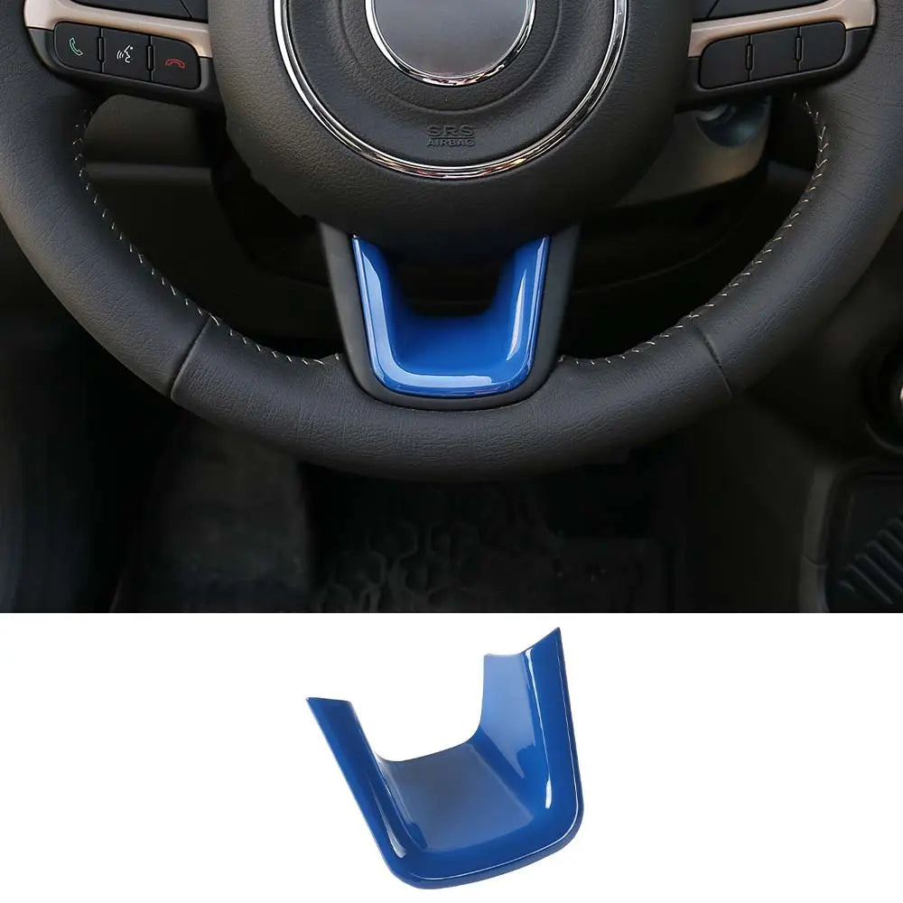For Jeep 2015+ Renegade/ 2017-2021 Compass Steering Wheel U-Shaped Decoration Cover Trim