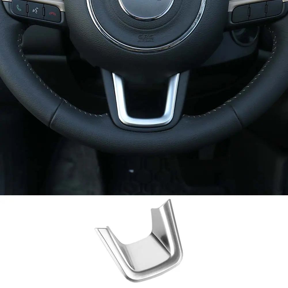 For Jeep 2015+ Renegade/ 2017-2021 Compass Steering Wheel U-Shaped Decoration Cover Trim