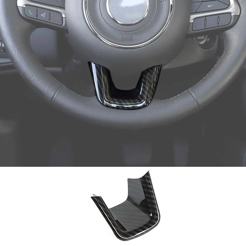 For Jeep 2015+ Renegade/ 2017-2021 Compass Steering Wheel U-Shaped Decoration Cover Trim
