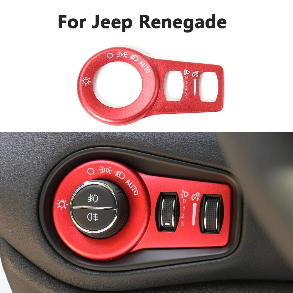 For Jeep 2015+ Renegade & 2014+ Cherokee Headlight Switch Trim Frame