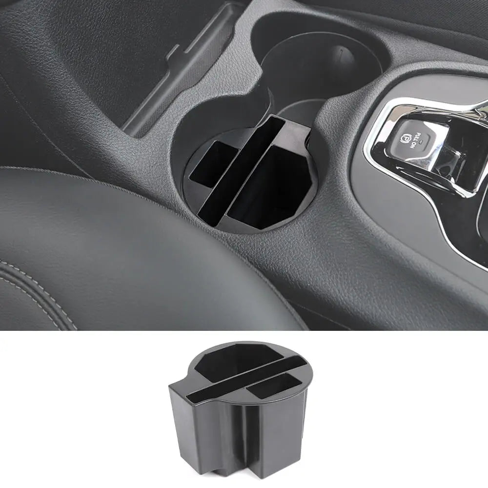 For Jeep Cherokee 2014+/Compass 2017-2021 Gear Shift Center Console Water Cup Holder Storage Box Compartment Organizer