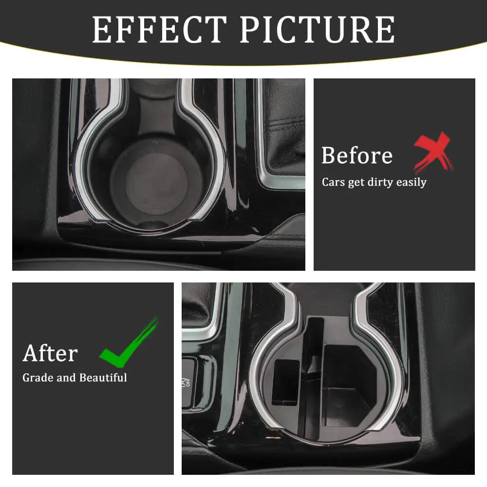 For Jeep Cherokee 2014+/Compass 2017-2021 Gear Shift Center Console Water Cup Holder Storage Box Compartment Organizer