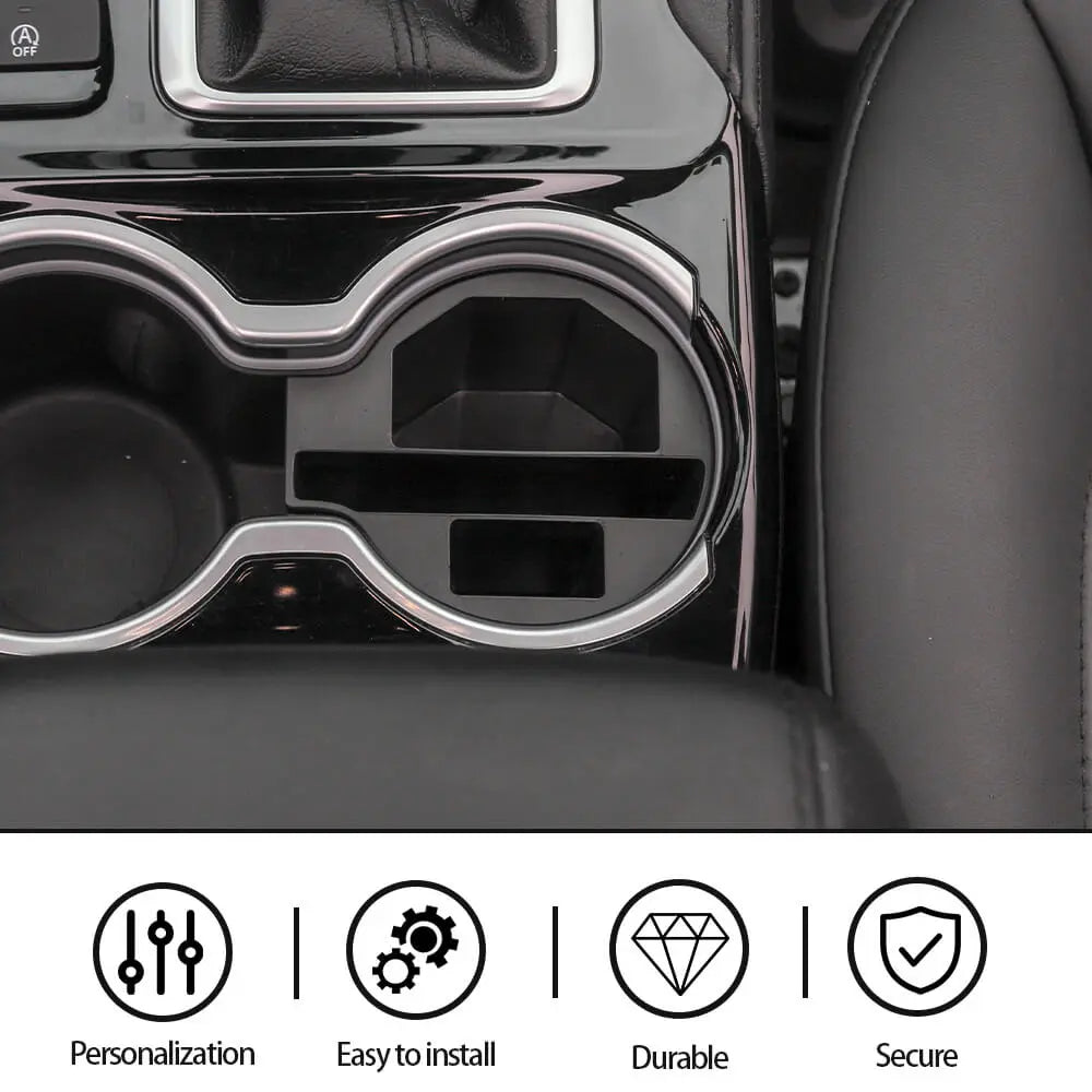 For Jeep Cherokee 2014+/Compass 2017-2021 Gear Shift Center Console Water Cup Holder Storage Box Compartment Organizer