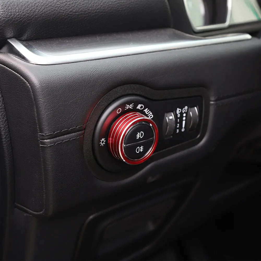 For Jeep Cherokee 2014+/Renegade 2015+ Headlight Switch Knob Decor Ring Trim