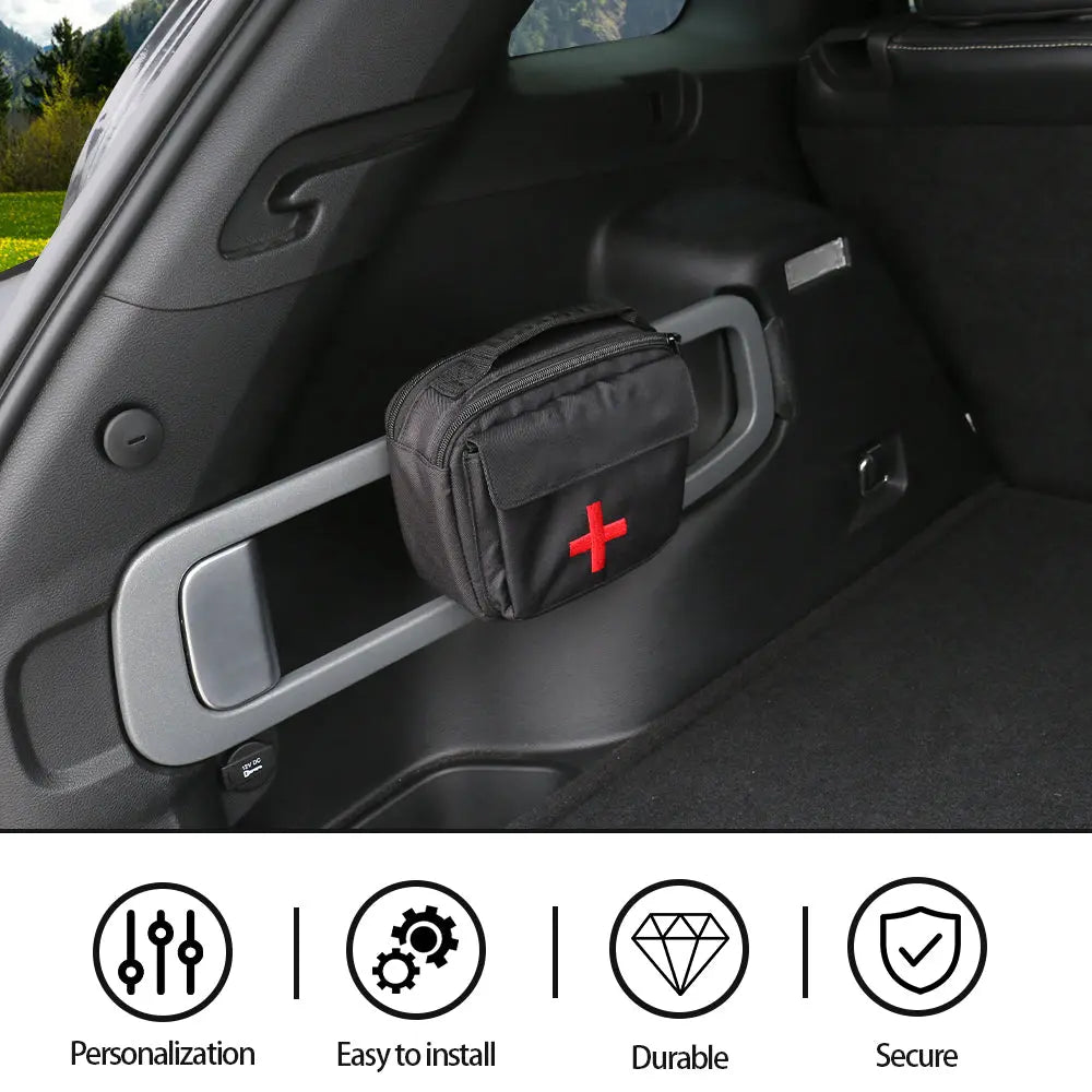 For Jeep Cherokee Trunk First Aid Storage Bag With Logo Black