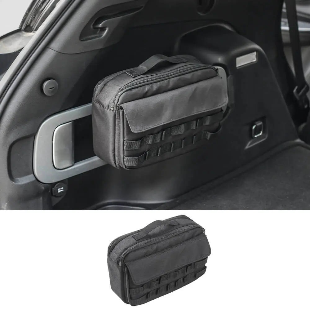 For Jeep Cherokee & Wrangler JL JK TJ JT Trunk Canvas Storage Bag Tool Kit & Cargo Organizer Saddlebag