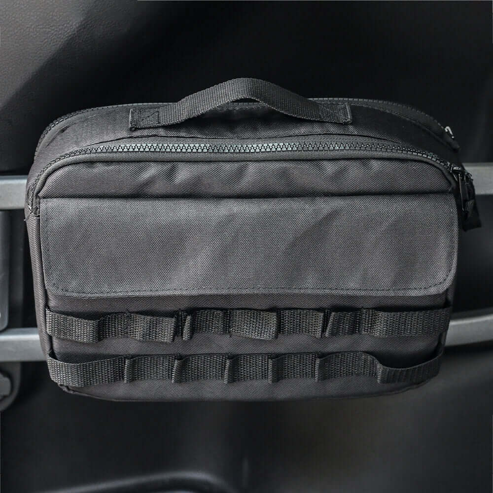 For Jeep Cherokee & Wrangler JL JK TJ JT Trunk Canvas Storage Bag Tool Kit & Cargo Organizer Saddlebag