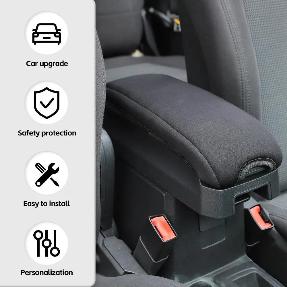 For Jeep Compass 07-16/Patriot 11-16 Center Armrest Box Cloth Cover Black