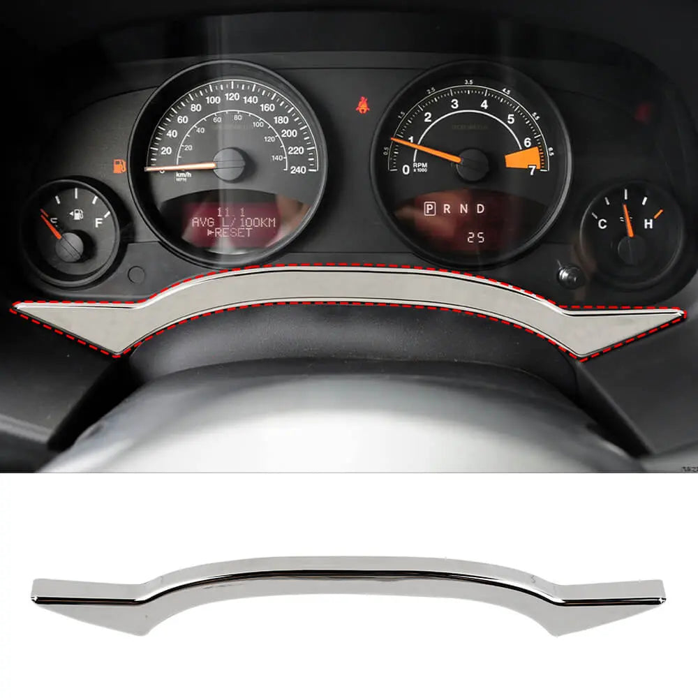 For Jeep Compass 2008-2016/Patriot 2011-2016 Chrome Dashboard Frame Decor Cover Trim