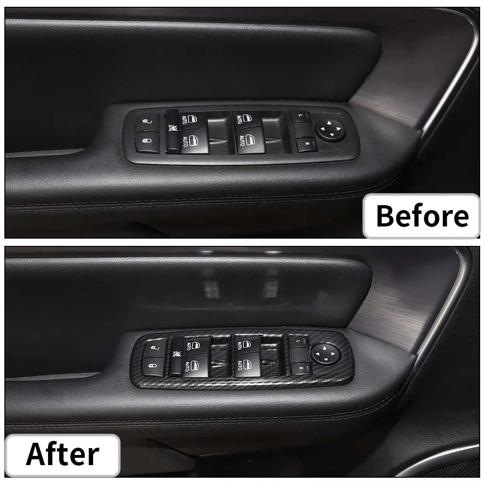 For Jeep Grand Cherokee 2011-2021 WK2 &Cherokee 2014+ Window Lift Switch Button Cover Trim