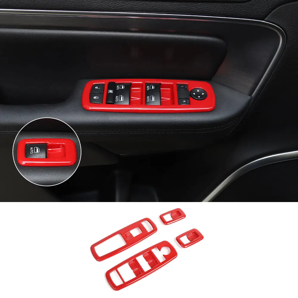 For Jeep Grand Cherokee 2011-2021 WK2 &Cherokee 2014+ Window Lift Switch Button Cover Trim